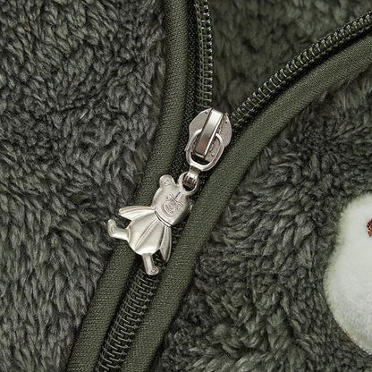 Baby Boys Girls Fleece Jackets Zip Up Hoodies Cute Bear Coats Fall Winter Fuzzy Jacket Newborn Boys Girls Outwear