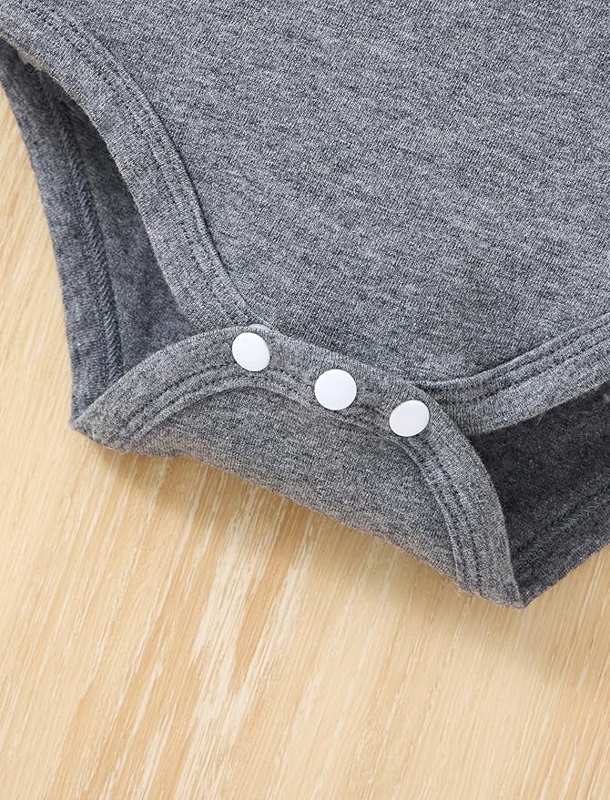 Baby Boy Clothes Long Sleeve Hoodie Romper and Plaid Pants Set Fall Winter Baby Boy Outfit 0–18 Months