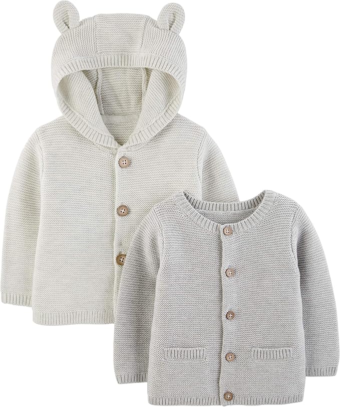 Simple Joys by Carter's Unisex-Baby 2-Pack Knit Cardigan Sweaters