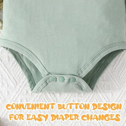 GDTOGRT Newborn Baby Girl Clothes Outfit Set Sweet Ruffle Romper, Pants and Headband 0 3 6 9 12 18 Months Infant Clothing