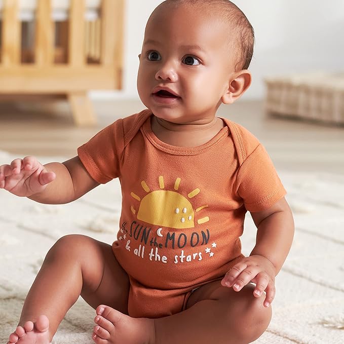 Gerber Unisex Baby 5-Pack Short-Sleeve Onesies