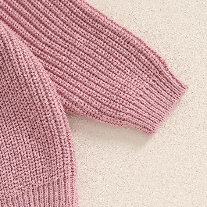 Mommy and Me Sweater Matching Family Outfit Long Sleeve Knit Sweater Pullover Mom and Baby Clothes