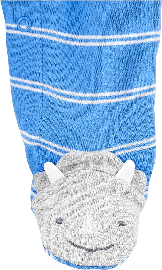 Simple Joys by Carter's baby-boys 2-way Zip Thermal Footed Sleep and Play, Pack of 2