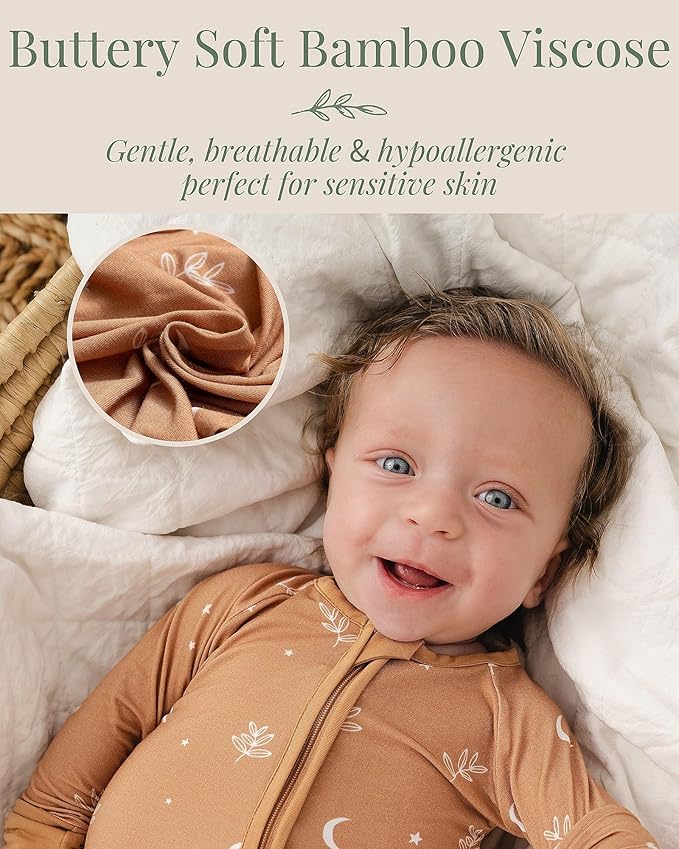 Miaoberry Pajama for Baby Boys & Girls – Viscose from Bamboo Sleepwear, 2-Way Zipper