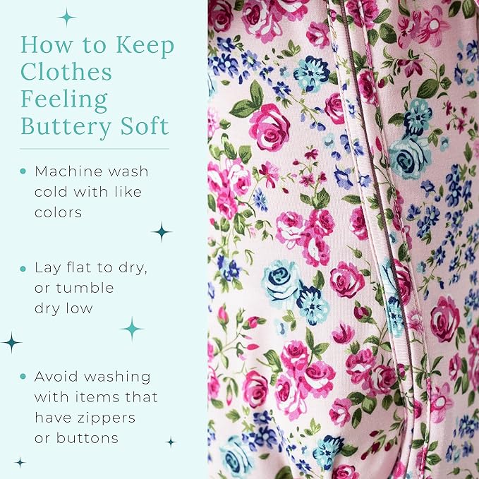 Posh Peanut Convertible Baby Sleepers - Girls Footless Baby Pajamas with 2 Way Zipper for Easy Diaper Changes