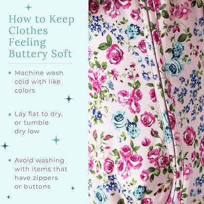 Posh Peanut Convertible Baby Sleepers - Girls Footless Baby Pajamas with 2 Way Zipper for Easy Diaper Changes