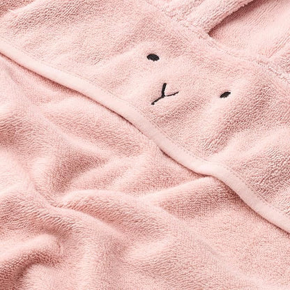 Baby Hooded Towel – Organic Cotton Baby Bath Towels – Baby Towels, Baby Bath Towels for Baby Boy, Baby Girl, 32" x 32" Super-Soft and Absorbent Baby Towels for Newborn (Rabbit - Blush)