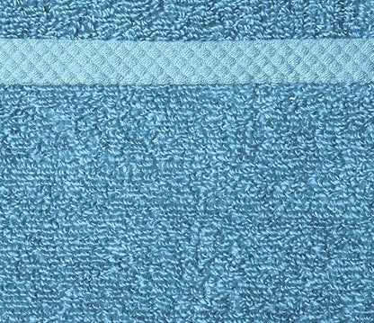 Amazon Basics Cotton Washcloths, Quick-Dry, 12" x 12", 12-Pack, Lake Blue