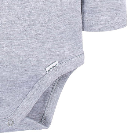 Gerber Unisex Baby Long Sleeve Solid Onesies Multi-pack Interlock 180 Gsm