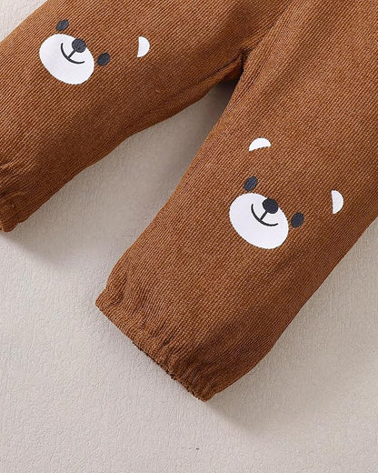 Baby Boy Clothes Infant Newborn Fall Winter Outfits Long Sleeve Letter Print Romper + Hat + Pants Set