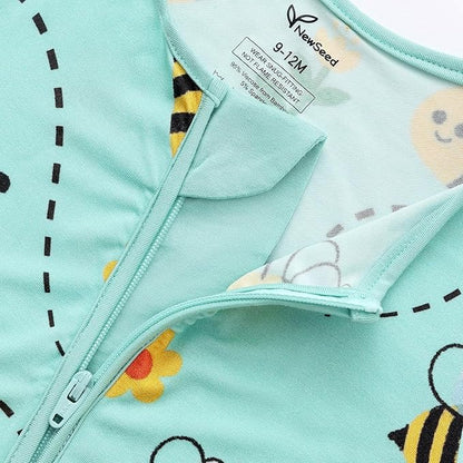 Unisex Infant Neutral Zipped Footies, Viscose from Bamboo 2-Way Zipper Romper Outfit, 0-24 Months One-piece Jumpsuit