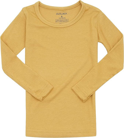 AVAUMA Baby Boys Girls Pajama Set Kids Toddler Snug fit Ribbed Sleepwear pjs for Daily Life Style