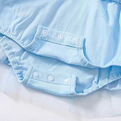 Magic Park 0-18M Infant Bodysuit Tutu Dress Baby Girl Romper Dress Toddler Solid Color Tulle Skirt Baptism Holidays Outfits