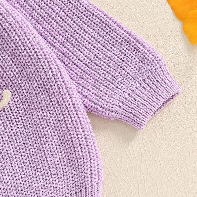 Mommy and Me Sweater Matching Family Outfit Long Sleeve Knit Sweater Pullover Mom and Baby Clothes