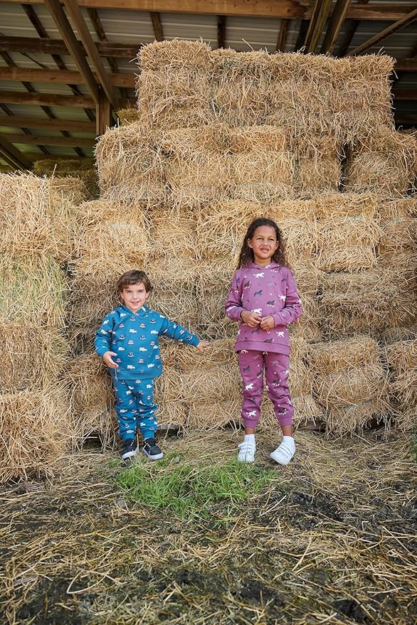 monica + andy Sporty Sweatsuit, 100% Organic Cotton Clothes for Boys & Girls, Outfit Sizes For Kids, Toddler & Infant