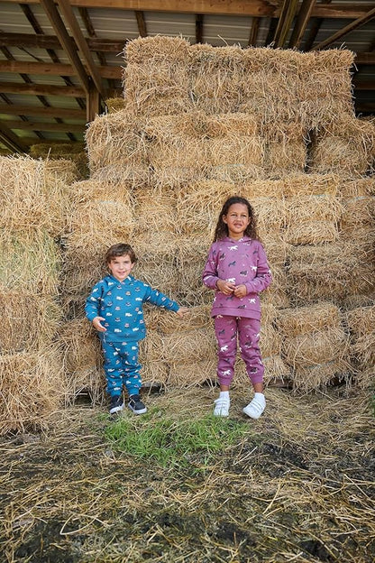 monica + andy Sporty Sweatsuit, 100% Organic Cotton Clothes for Boys & Girls, Outfit Sizes For Kids, Toddler & Infant