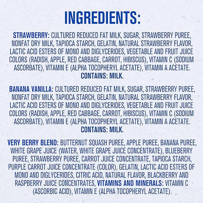 Gerber Stage 3 Baby Food Snacks, Strawberry, Banana Vanilla Yogurt Melts, Very Berry Fruit and Veggie Melts, Baby Led Feeding, 8-Pack