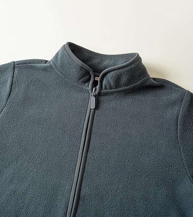 Toddler Fleece Jacket Kids Lightweight Outerwear Boys Girls Long Sleeve Fall Spring Coat 2-12 Years