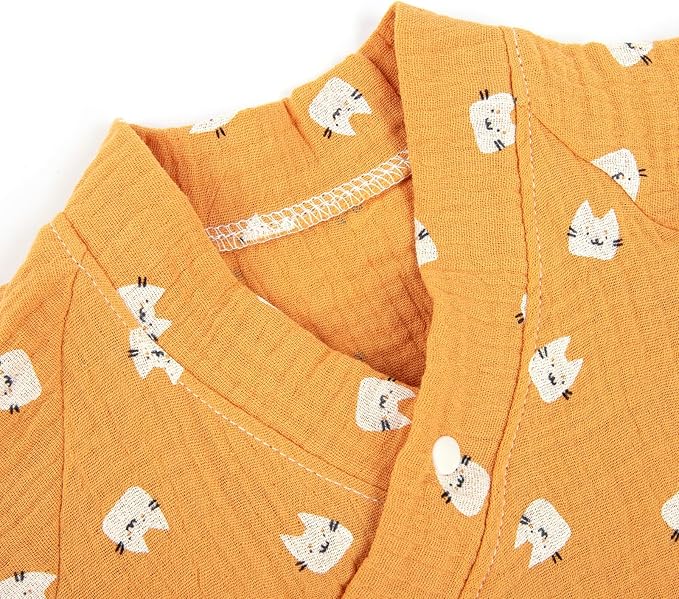 Baby Kimono Robe Newborn Cotton Yarn Bodysuit Romper Infant Japanese Pajamas 0-24 Months