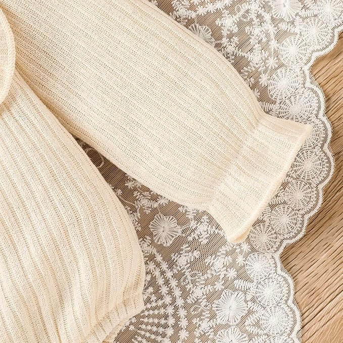 GRNSHTS Newborn Baby Girl Clothes Ruffle Rompers Toddler Fall Outfits for Girls Set Little Girl Fall Winter Clothing