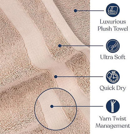 Delara Organic Cotton Luxuriously Plush Washcloths Pack of 6 | GOTS & Oeko-TEX Certified | Premium Quality Face Towels | Feather Touch Technology|650 GSM Long Staple|Soft, Quick Dry & Ultra-Absorbent