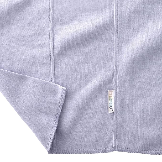 Bailey 5-Pack Burp Cloths 100% Organic Cotton Knit for Newborn & Baby Boys & Girls, Frost, One Size