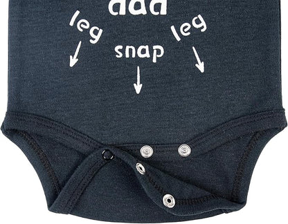 Cnins Funny Baby Bodysuit & Daddy Matching Cotton Outfit for Wild One 1st Birthday, Unisex Newborn Infant Clothes 0-24M