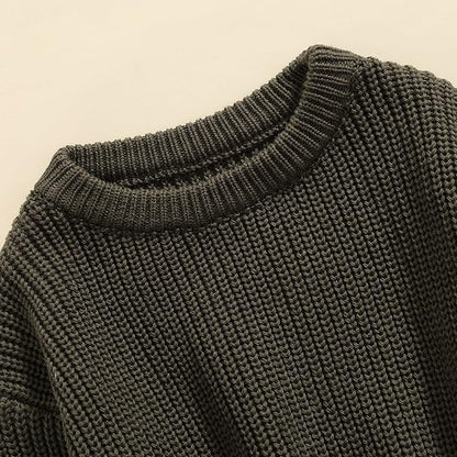 Newborn Baby Boy Girl Knit Sweater Long Sleeve Solid Winter Warm Sweatshirt Top Outfit Infant Toddler Fall Clothes