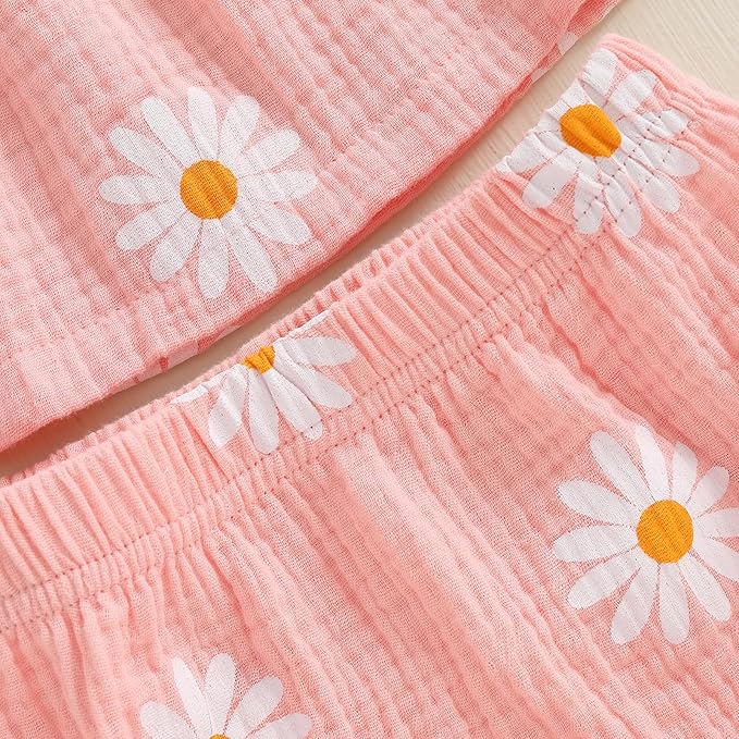 Mubineo Baby Girl Summer Clothes Cute Ruffle Tops Dress Shorts Outfits Set Infant Toddler Shrit Bloomers Princess Outfit