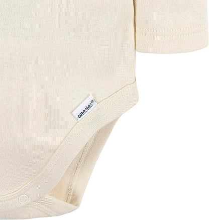 Gerber Unisex Baby Long Sleeve Solid Onesies Multi-pack Interlock 180 Gsm