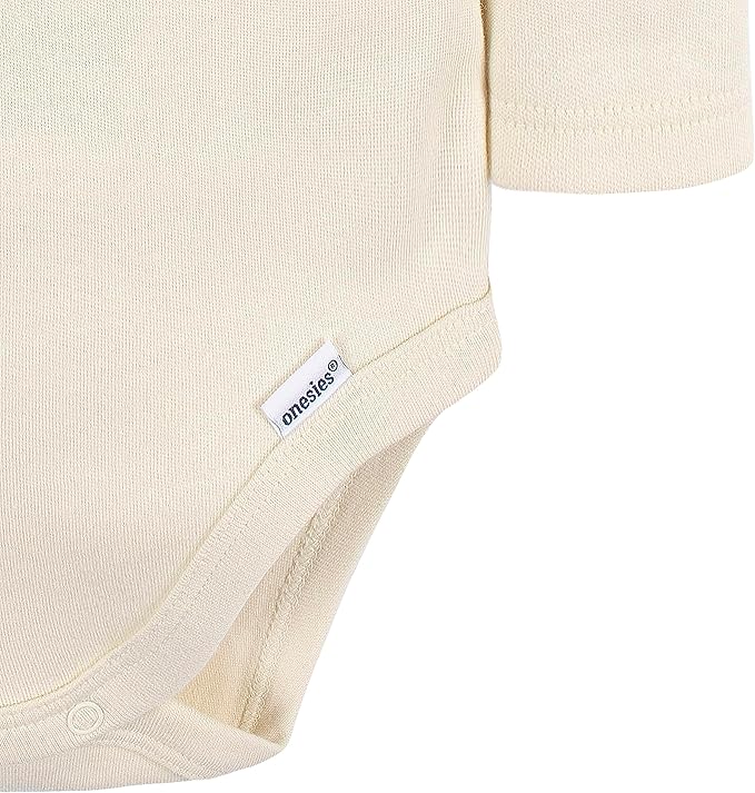 Gerber Unisex Baby Long Sleeve Solid Onesies Multi-pack Interlock 180 Gsm