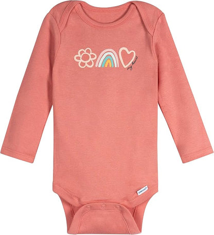 Onesies Brand, Unisex Baby, 6-Pack Long Sleeve Bodysuits