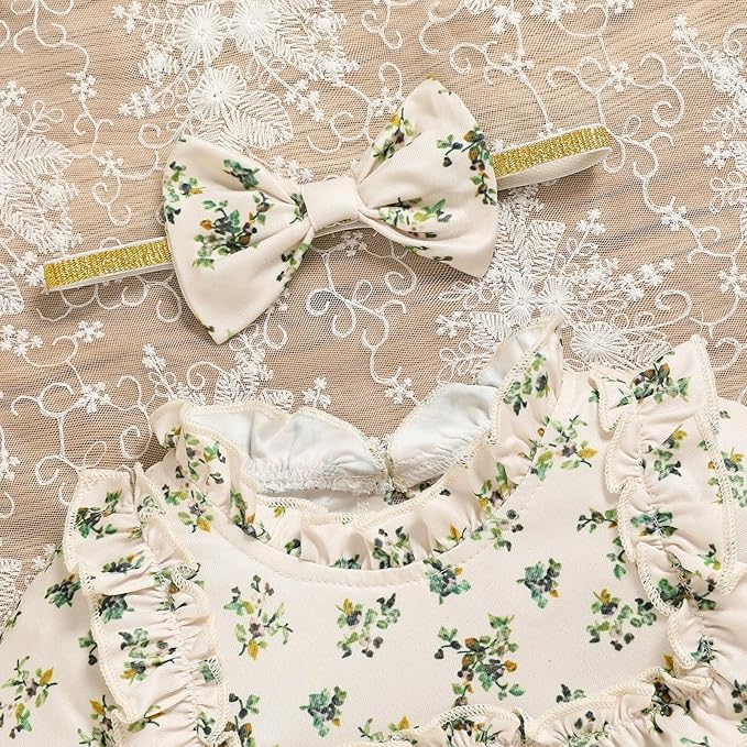 GRNSHTS Newborn Baby Girl Clothes Ruffle Rompers Toddler Fall Outfits for Girls Set Little Girl Fall Winter Clothing