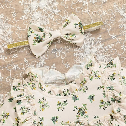 GRNSHTS Newborn Baby Girl Clothes Ruffle Rompers Toddler Fall Outfits for Girls Set Little Girl Fall Winter Clothing