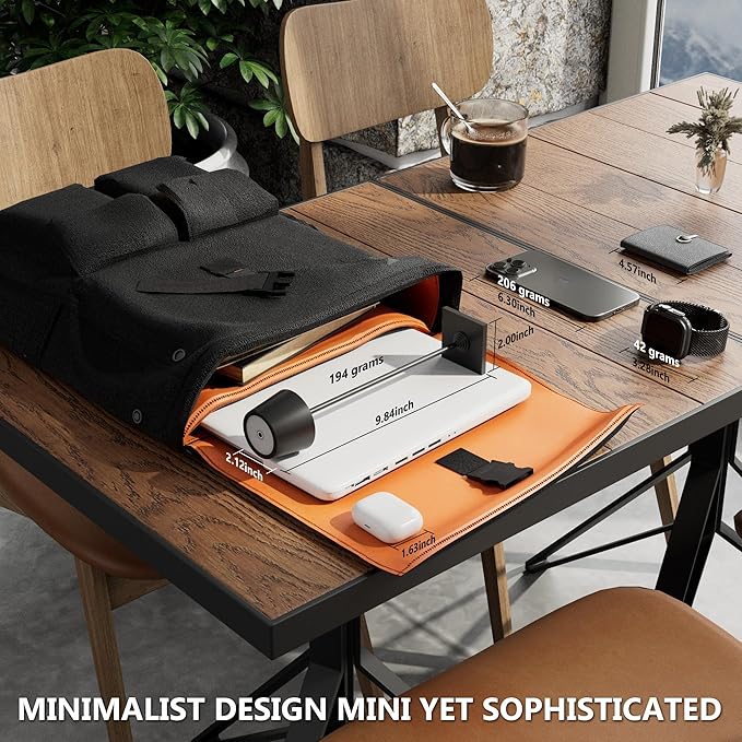 Compact Cordless Table Lamp, Rechargeable LED Night Light, Dual Light Source (RGB Top & Warm Bottom), Touch Control & Timer, Metal Lamp for Bedroom & Kids Room (Black 1pack)