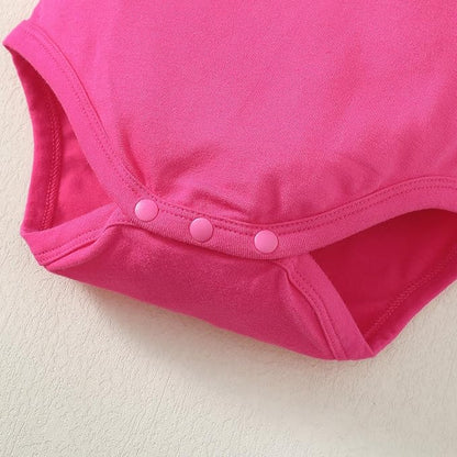 LYSMuch Baby Girls Ruffle Sleeves Bodysuit Infant Solid Color Top Jumpsuit