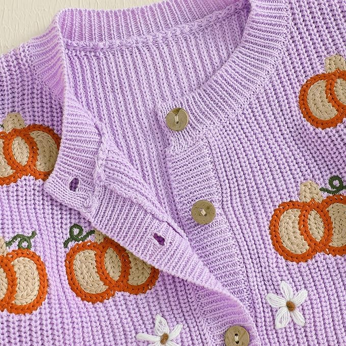 Baby Girl Cardigan Sweater Long Sleeve Button Up Knit Sweatshirt Jacket Toddler Baby Girl Fall Outfits