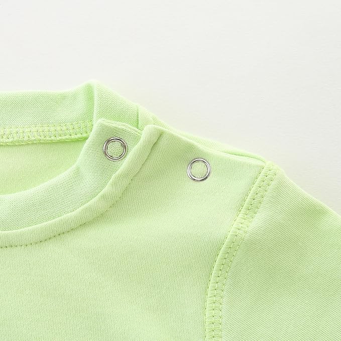 Baby Multicolor Short Sleeve T-Shirt Tee Summer Solid 100% Cotton Basic Clothes