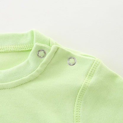 Baby Multicolor Short Sleeve T-Shirt Tee Summer Solid 100% Cotton Basic Clothes