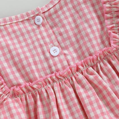 Douhoow Infant Baby Girl Plaid Romper Baby Sweatshirt Romper Ruffle Festival Clothes Fall Winter Outfits with Headband