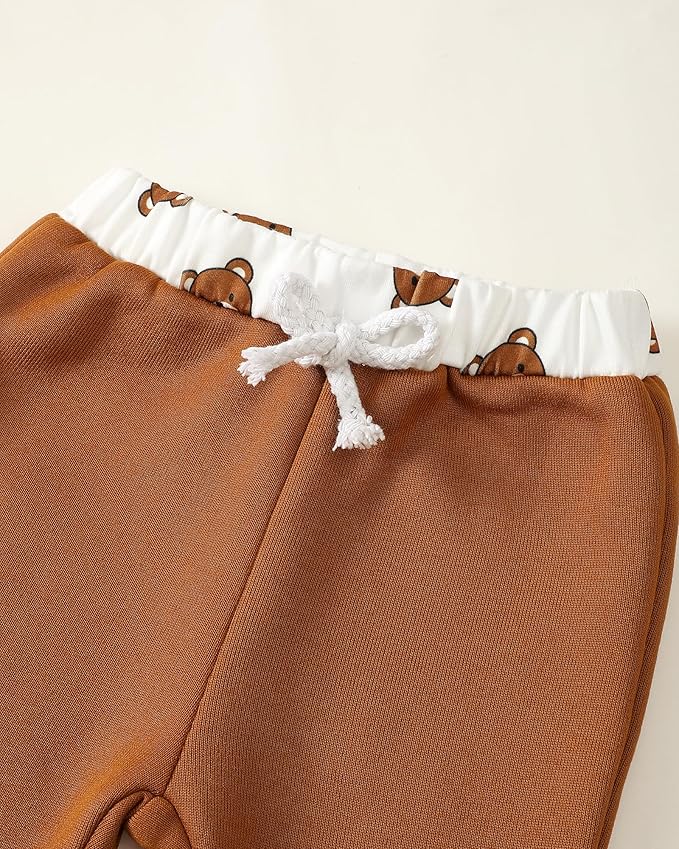 Toddler Baby Boy Clothes Infant Newborn Boy Outfit Long Sleeve Hoodie Sweatshirt Pants Fall Winter Clothes Set