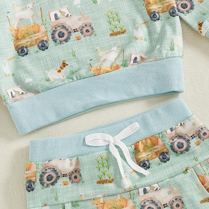 CIYCUIT Toddler Baby Boy Clothes Long Sleeve Sweatshirt Pants Set Fall Winter Outfits