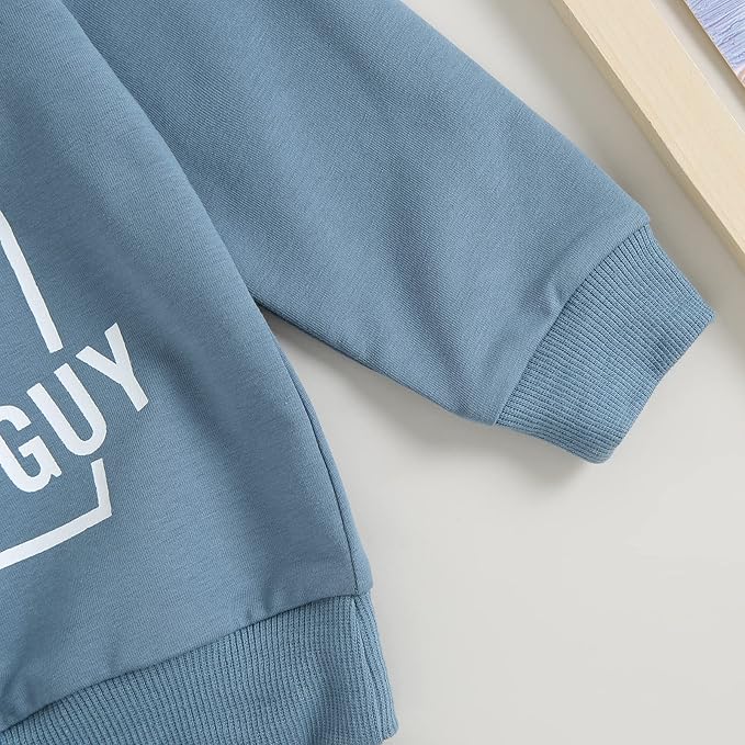 Murnouche Toddler Baby Boy Fall Winter Outfits Letter Crewneck Sweatshirt Casual Pants 2Pcs Clothes Set