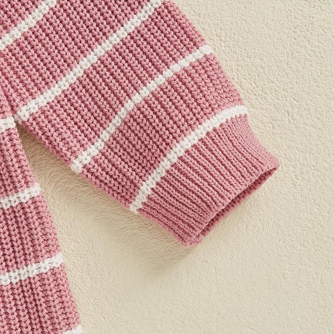 Mommy and Me Sweater Matching Family Outfit Long Sleeve Knit Sweater Pullover Mom and Baby Clothes