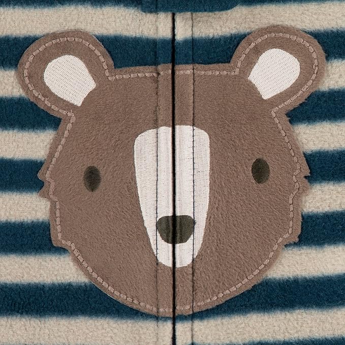 HUGGIES unisex-baby 3-pack Footed Fleece Coverall Pajamas