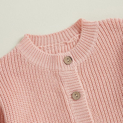 Baby Girl Cardigan Sweater Toddler Goose Embroidered Button Down Knit Sweaters Fall Winter Knitwear Jacket Clothes