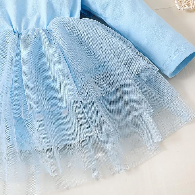 Baby Girl Clothes Infant Ruffle Sleeve Romper Dress Newborn Solid Tutu Skirt Sets Jumpsuit Headband Outfit