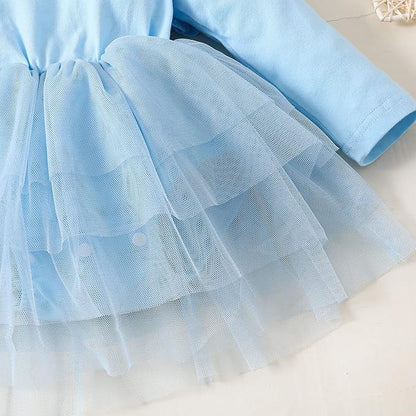 Baby Girl Clothes Infant Ruffle Sleeve Romper Dress Newborn Solid Tutu Skirt Sets Jumpsuit Headband Outfit