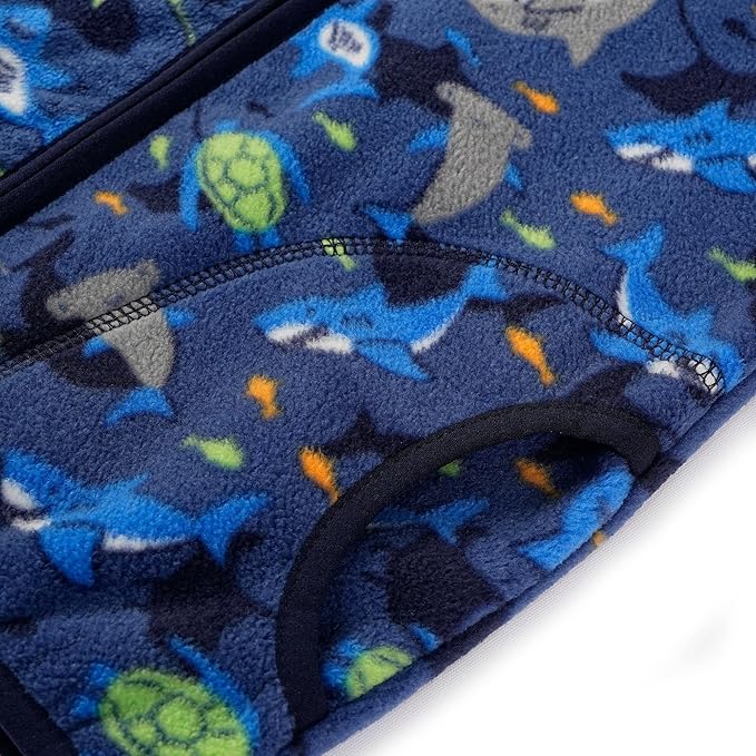 Toddler Fleece Jacket Kids Lightweight Outerwear Boys Girls Long Sleeve Fall Spring Coat 2-12 Years