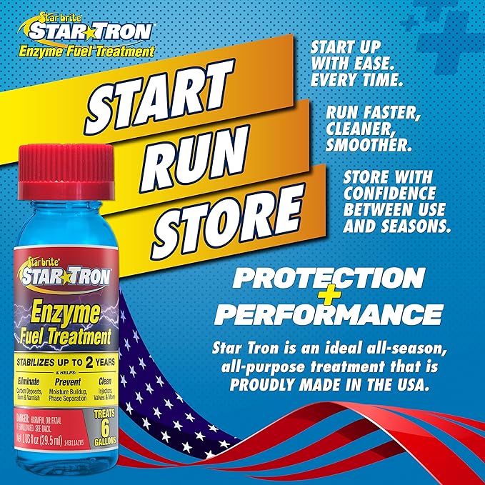 STAR BRITE Star Tron Enzyme Fuel Treatment SEF Gasoline Formula - 1 oz. Treats 6 Gallons - 1 OZ - 12 Pack (14312)